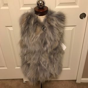 Genuine fox fur vest